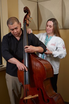 musician receives therapy